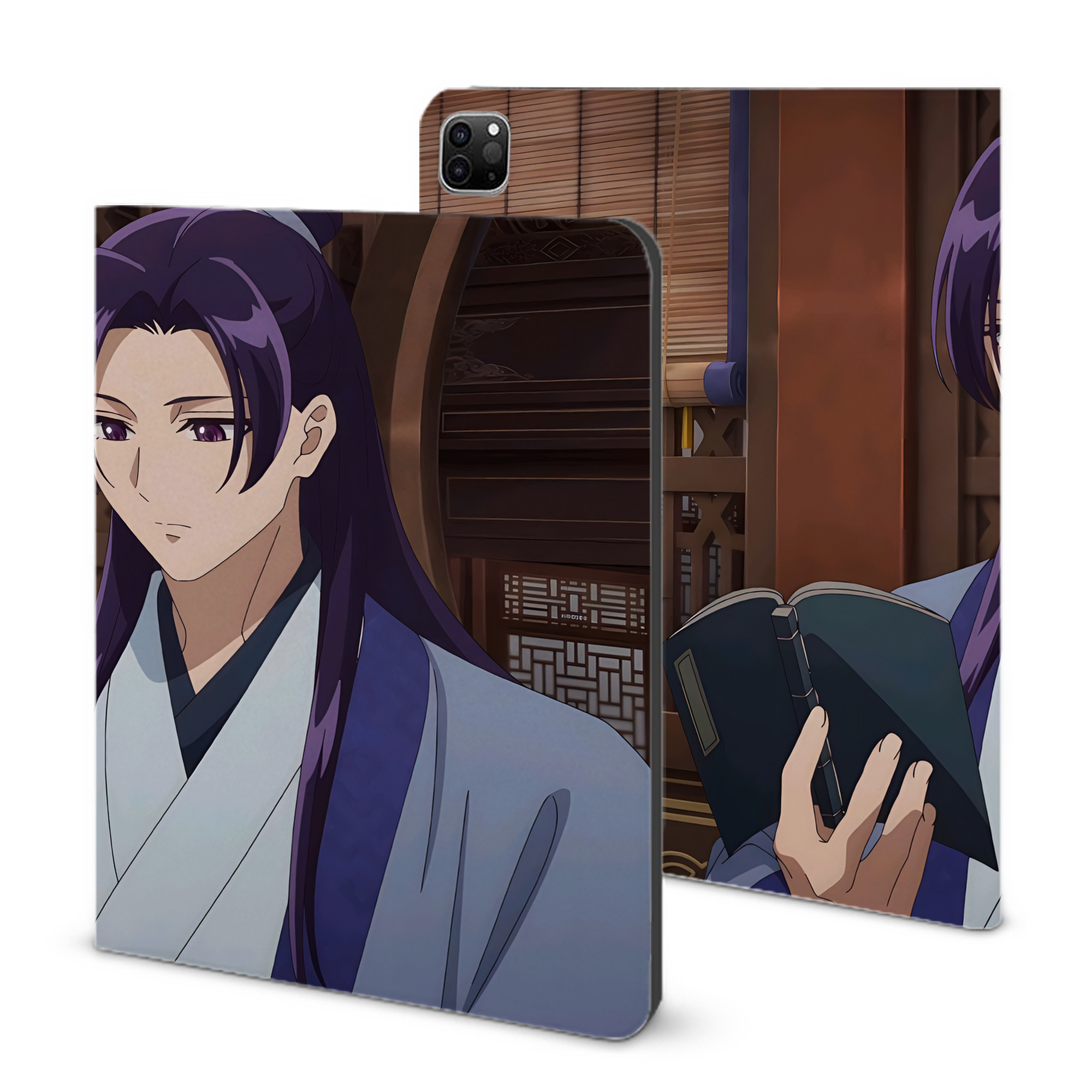 （画像用） 薬屋のひとりごと The Apothecary Diaries IPad ケース ブック型 PUレザー TPU 耐衝撃 軽量 薄型 ペン収納なし 全面保護 IPad 各モデル対応